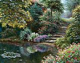 Henry Lejeune Paintings - Millerton Gardens by Henry Peeters